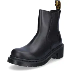 Dr. Martens Damen Chelsea Stiefelette schwarz - Elegante Chelsea Stiefelette aus Glattleder mit 5 cm Blockabsatz und stilvoller Rahmennaht, ideal für jeden Anlass.