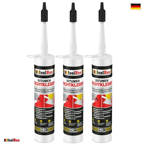 Bitumenkleber 3 x 310 ml Dichtstoff Dachdicht Bitumen Dichtmasse Schindelkleber