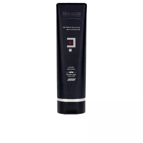 Salerm Cosmetics Homme Controle Exfoliant Antischuppenshampoo 250ml - Shampoo für Männer mit Anti-Schuppen-Effekt, reinigt sanft und spendet Feuchtigkeit, ideal für alle Haartypen. Perfekt für die tägliche Anwendung und unterwegs.