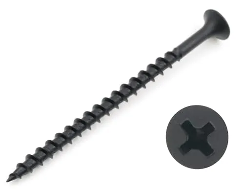 Design61 50x Schnellbauschrauben 4,2 x 65 mm Grobgewinde Trockenbauschrauben Gipsplattenschrauben Gipskartonschraube Rigipsschrauben Trockenwandschrauben Stahl Gehärtet Phosphatiert Schwarz