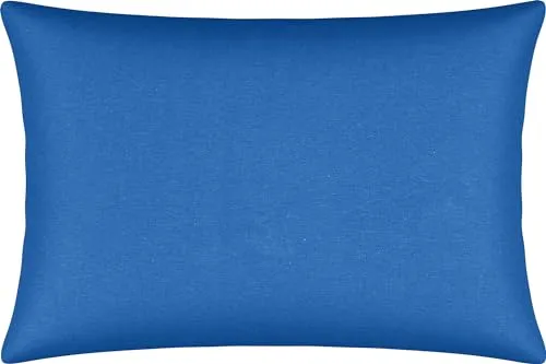 Erwin Müller Kissenbezug, Kissenhülle Single-Jersey Murnau - blau Größe 40x60 cm - bügelfrei, strapazierstark, elastisch, mit Reißverschluss