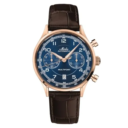 MIDO Multifort M0404273604200 Herren Automatikuhr - Armbanduhren für Herren mit 60h Gangreserve, elegantes Edelstahlgehäuse in Gold und kratzfestem Saphirglas für höchste Qualität.