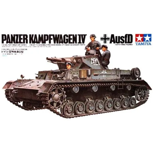 Plastic model German tank Pzkpw IV AusfD Tamiya 4950344995509