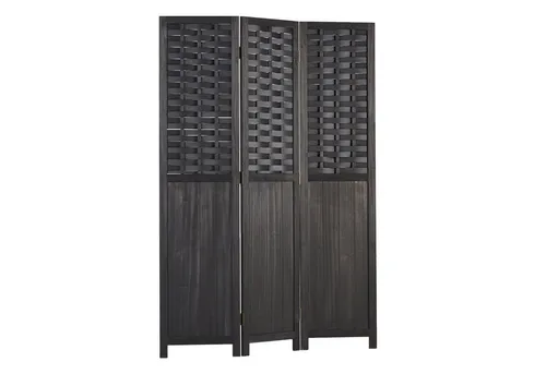 Homestyle4u 3-tlg. Paravent Schwarz 120x170 cm in schwarz von Homestyle4u