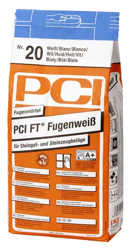 PCI FT Fugenweiß 5 kg Fugenmörtel Weiß Fugenmasse für Fliesen Mosaik Verfugung