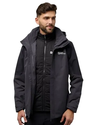 Jack Wolfskin Romberg 3IN1 Jacket M phantom (6350) M in schwarz von Jack Wolfskin