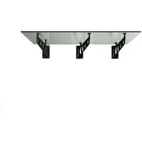 Glaszentrum Hagen Vordach Typ RAL7016 - 200x90cm - Elegantes Vordach aus VSG-Glas mit edlem Edelstahlhalter, ideal für jeden Eingangsbereich. Wartungsfrei und robust, bietet es optimalen Schutz vor Witterungseinflüssen.