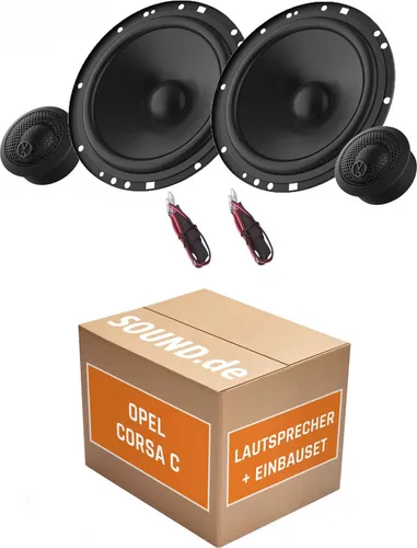 Lautsprecher Boxen Einbaupaket vorne JBL Stage2 64CFS passend für Opel Corsa C + 4/5 türig | Set für zwei Türen 270W Belastbarkeit
