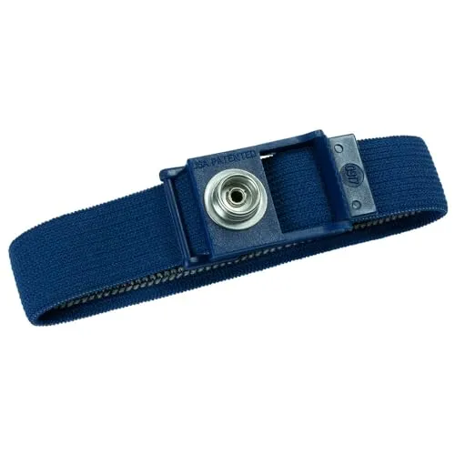 WETEC Handgelenkband, ESD, dunkelblau, 10 mm (Handgelenkserdungsband Erdungsband Personenerdungsband ESD-Band Handgelenksband Antistatikband EGB-Band Antistaticband Erdungsarmband)