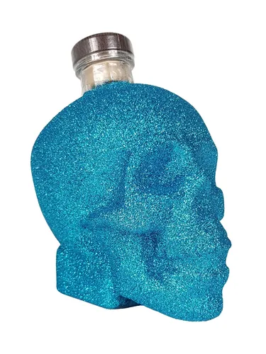 Crystal Head Vodka 0,7l 700ml (40% Vol) Bling Bling Glitzerflasche in blau