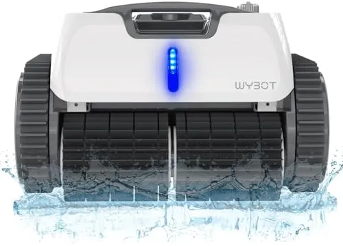 WYBOT Poolroboter Akku 120 Mins für Boden, Wasserlinie, und Wandreinigung, Poolsauger mit Navigation & Routenplanung, Schnellladung, Vollautomatisch Poolreiniger für Pools 120 ㎡
