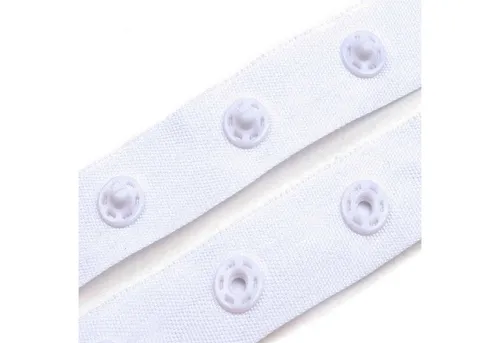 3m Druckknopfband 18mm - Praktisches Miederband für kreative Nähprojekte - Nähzubehör für vielseitige Anwendungen: Ideal für Bodiess, Dessous und Taschen. Längenanpassbar und einfach anzunähen – die perfekte Alternative zu herkömmlichen Druckknöpfen.