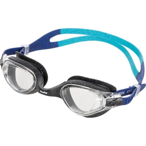 fashy Unisex Schwimmbrille Spark III, schwarz-blau