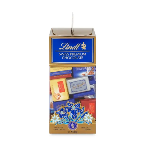 Lindt Schokolade Swiss Napolitains 1 kg - Schokoladenriegel mit 6 verschiedenen Lindt-Klassikern im Mini-Format, ideal als süße Zugabe zu Kaffee oder Tee, perfekt für Genussmomente.