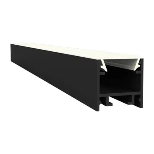 Led Aluminium Profil Schwarz A2 2Meter Opale Abdeckung 2000 mm f. strips