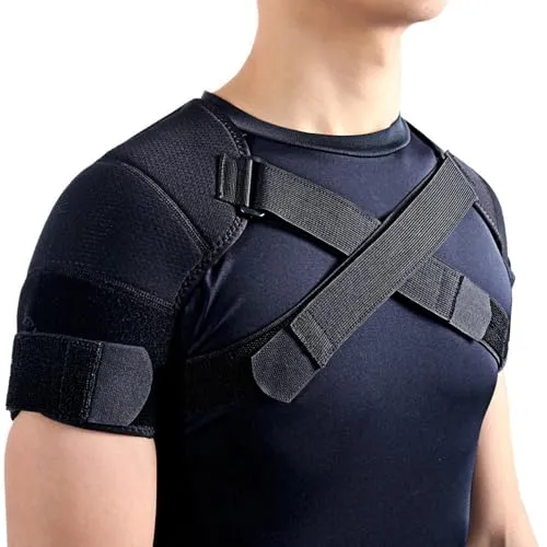 Kuangmi Schulterstütze Schulterwärmer Schulterbandage für Gelenkschmerzen Sportverletzungen, XXL