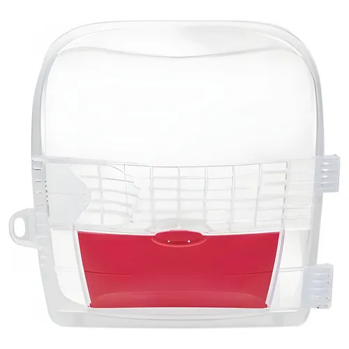 Catit Cabrio Fronttür rot/grau 8,5x34x33 cm für Katzen Transportbox Ersatzteil