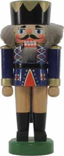 Nussknacker König blau 16cm NEU  Nußknacker Holz Figur Erzgebirge