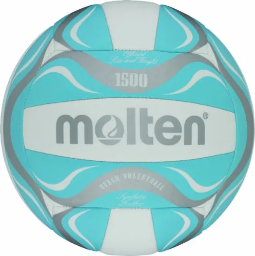 Molten Beachvolleyball BV1500-LB, WEISS/BLAU/SILBER, 5