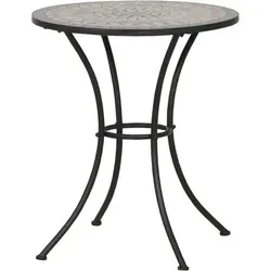 Balkontisch Siena Garden Prato Stein Mosaikoptik Ø 60 H 69,5 cm grau - Eleganter Balkontisch in Stein Mosaikoptik, ideal für kleine Außenbereiche und gemütliche Stunden im Freien.
