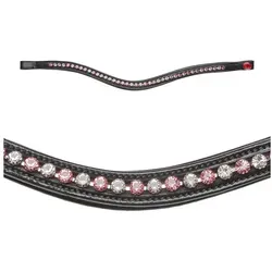 Kieffer Crystal Rose Stirnriemen für Warmblut-Trense