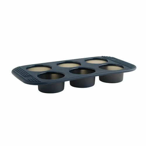 Mastrad Muffinform für 6 Muffins - Silikon Grau - Muffinform aus hochwertigem Silikon, flexibel und antihaftend für perfekte Muffins, ideal für kreative Backideen.