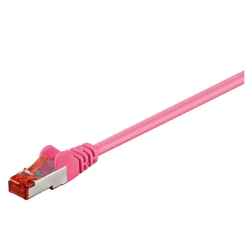 Dönges Patchkabel Cat. 6, 2x RJ45 mit S/FTP, 20 m, magenta (Datenkommunikation)
