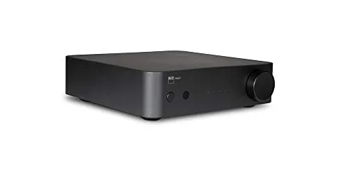 NAD Ampere 1 Hifi-Verstärker - 2 x 40 W Leistung, kabellose Musikübertragung über Chromecast und Bluetooth, ideal für audiophile Klangerlebnisse mit diskreter Konstruktion.