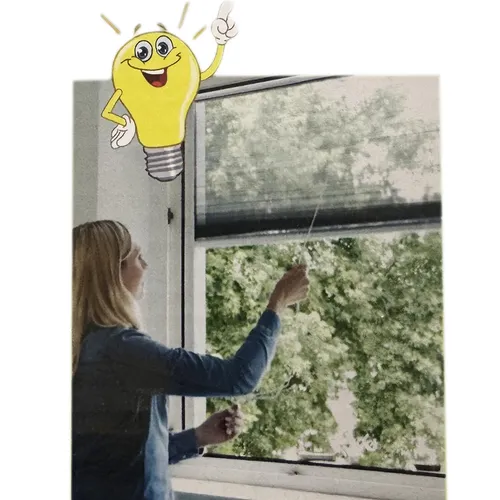 Insektenschutz-Plissee Fliegengitter mit Jalousie