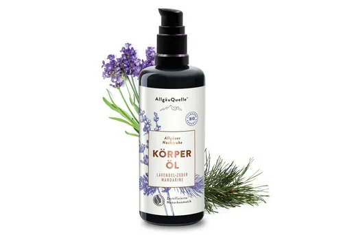 Allgäuquelle Körperbalsam, mit Lavendel, Zeder und Mandarine