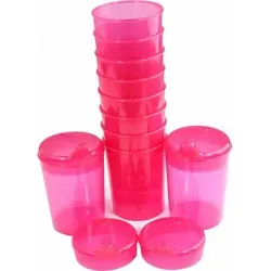 Medi-Inn Schnabelbecher Set 10 Unterteile + 20 Deckel 250 ml rot