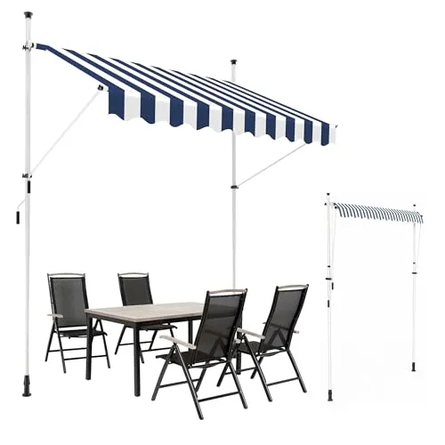 home Trends Klemmmarkise Balkonmarkise ohne Bohren in blau von home Trends