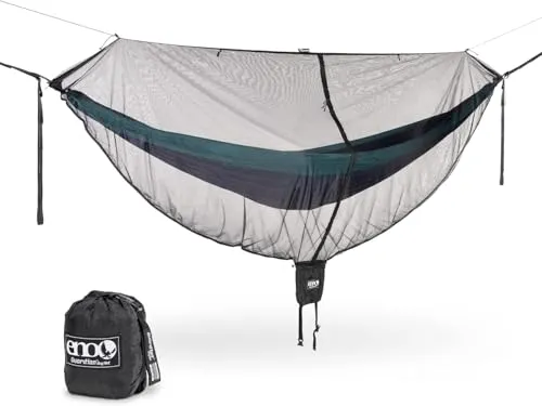Produktbild Eagles Nest Outfitters ENO Guardian Bug Net 70 Denier Rip Stop Nylon Sky Weave Mesh Bite Free Peace of Mind Kompatibles Gewicht 454 g, Schwarz