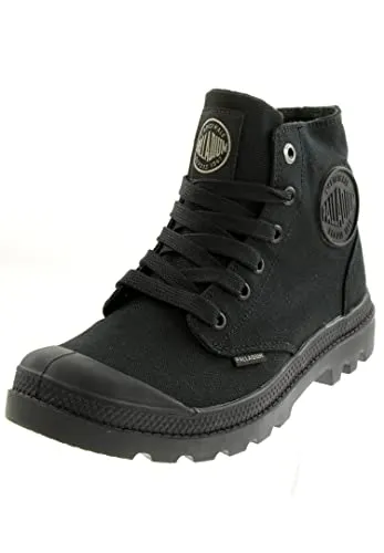 Palladium Herren Pampa Monochrome Sneaker Boots, Schwarz, 47 EU - Herren-Sneaker mit atmungsaktivem Baumwoll-Canvas und bequemer EVA-Einlegesohle, ideal für lässige Outfits und Outdoor-Abenteuer.