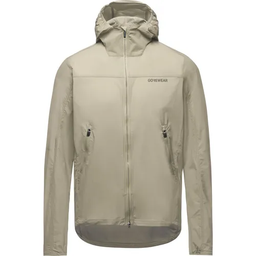 GOREWEAR Fernflow Hooded Funktionsjacke Herren – tech beige, Größe S - Leichte Funktionsjacke mit wind- und wasserabweisender Imprägnierung; ideal für aktive Outdoor-Aktivitäten und sorgt für hohen Tragekomfort.