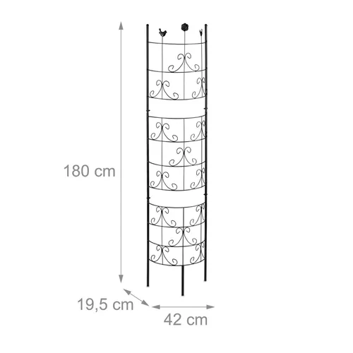 Rankgitter Rankhilfe Spalier für Kletterpflanzen - Freistehendes Blumenspalier aus robustem Metall, ideal für Kletterpflanzen, mit einer Höhe von 180 cm für effektive Unterstützung und schönes Wachstum.