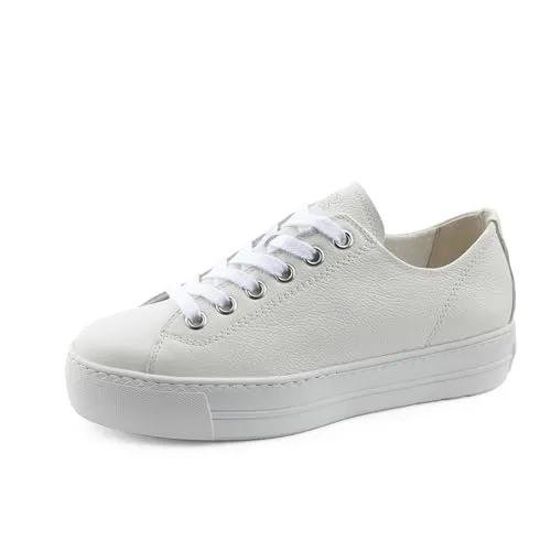 Paul Green Sneaker Glattleder Damen – Größe 42,5, Weiß - Modischer Sneaker aus hochwertigem Glattleder, der Komfort und Stil vereint. Ideal für den Alltag dank der bequemen Passform und dem Plateauabsatz.