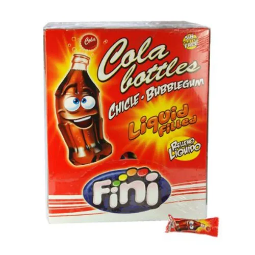 Bubble Gum Boom Cola Bottles gefüllt Glutenfrei 200 Stück Display