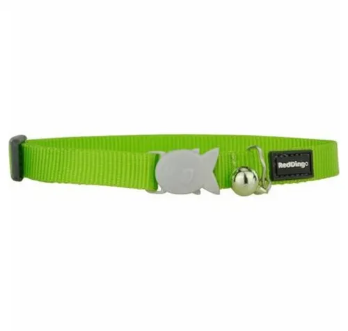 Red Dingo Katzen-Halsband Katzenhalsband Neongrün (1,2 x 20-32 cm)