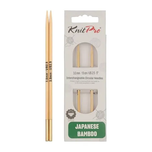 KnitPro K22413 Rundstricknadel, Bamboo, Natur, 12 x 0.3 x 0.3 cm, 2 Count