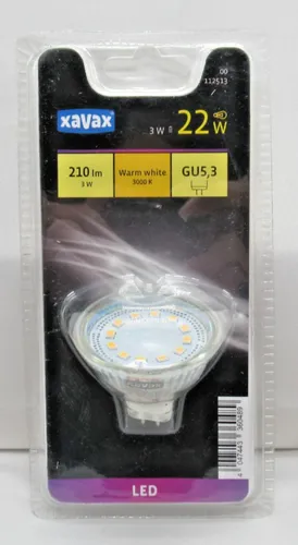 Xavax LED Leuchtmittel GU5,3 3W=22W Warmweiß 3000K 360489 von Xavax