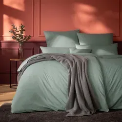 Estella Bettwäsche Takoma 6873 520 Mint - 3-teiliges Set aus Interlock Jersey - Bettwäsche-Sets in mintgrün, aus geschmeidigem Mako Interlock Jersey, sorgen für besten Schlafkomfort und frische Atmosphäre in Ihrem Schlafzimmer.