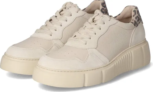 Paul Green 5401 Beige Gr. 42 Damen-Sneaker - Hochwertige Veloursleder-Sneaker mit herausnehmbarer Lederdecksohle, ideal für Komfort und Stil im Alltag.