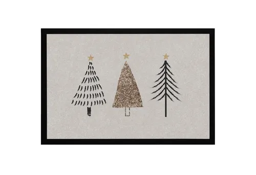 MoonWorks Fußmatte Fußmatte Winter Bäume Skandi Style Frohe Weihnachten rutschfest &, rechteckig