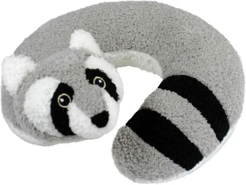 Delindo Lifestyle Nackenhörnchen Kinder, Nackenkissen im Plüsch-Design, 1-tlg., Reisekissen für Auto und Flugzeug, inkl. Reisebeutel