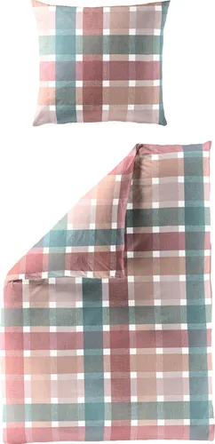 BIERBAUM Seersucker Bettwäsche rot 135x200cm - Bettwäschen aus 100% Baumwolle, pflegeleicht und mit Reißverschluss für einfachen Bezugwechsel. Ideal für erholsame Nächte.