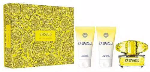 Versace Duft-Set VERSACE YELLOW DIAMOND EDT 50ML + BL 50ML + SG 50ML - Damendüfte mit strahlendem Duft, ideal für besondere Anlässe und tägliche Frische.