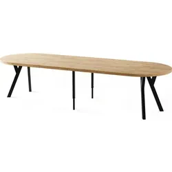 WFL Group Esstisch, Eiche Wotan, Rund 100 cm