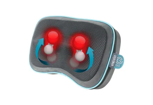 HoMedics Gel Shiatsu Wärme-Reisekissen - Kompaktes Massagegerät für Nacken, Schultern, Lendenwirbelsäule und Beine, inklusive Wärmefunktion und Reisetasche – ideal für entspannende Momente unterwegs.