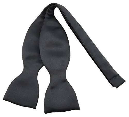 TigerTie Selbstbinder Querbinder - Fliege in anthrazit grau dunkelgrau Uni + Geschenkbox